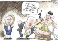 HILLARY'S BRAIN by Pat Bagley