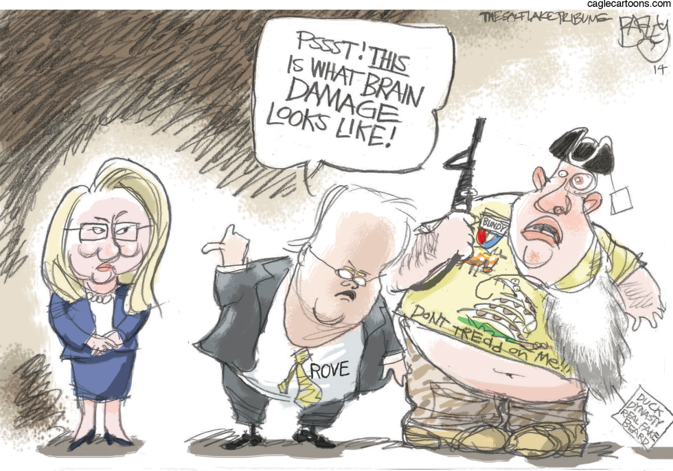  HILLARY'S BRAIN by Pat Bagley