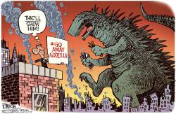 HASHTAG GODZILLA by Rick McKee