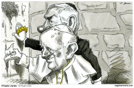 POPE FRANCIS AND NETANYAHU  by Taylor Jones