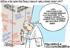 POPE PRAYS  by David Fitzsimmons