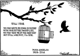 MAYA ANGELOU by Bob Englehart