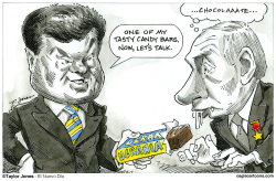 POROSHENKO AND PUTIN by Taylor Jones