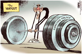 OBAMA WORKOUT by Rick McKee