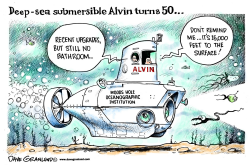 DEEP-SEA ALVIN SUB 50TH by Dave Granlund