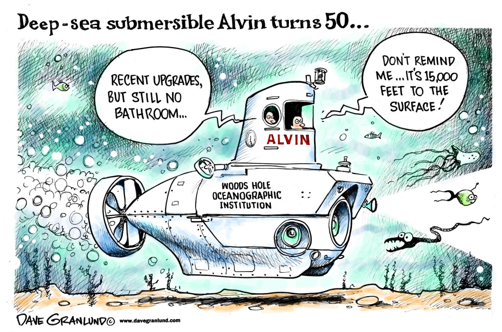  DEEP-SEA ALVIN SUB 50TH by Dave Granlund