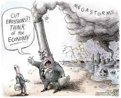 CLIMATE AND THE ECONOMY by Adam Zyglis