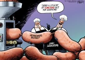 LOCAL OH - BUDGET SAUSAGE by Nate Beeler