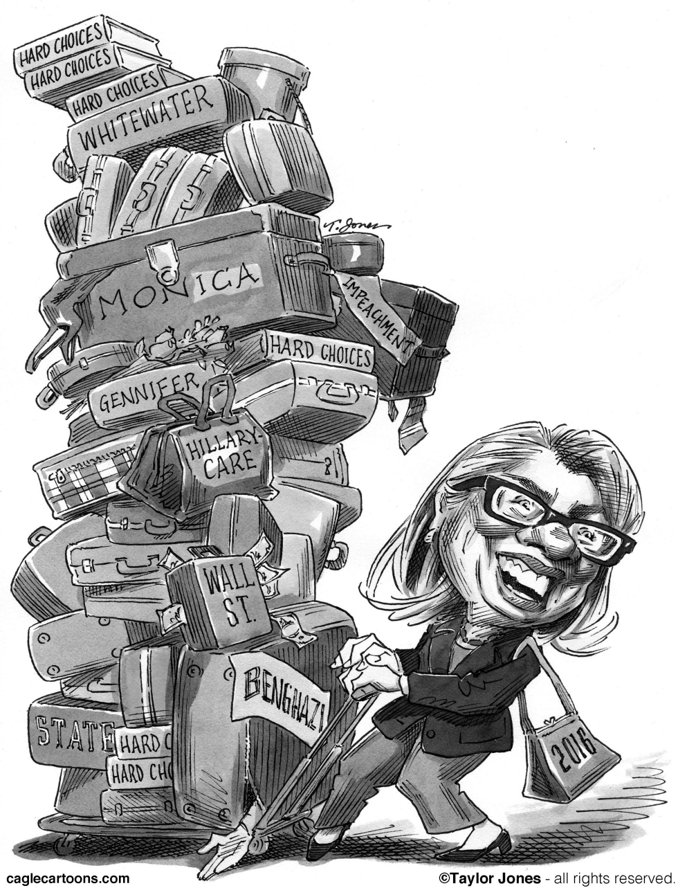  HILLARY NOT PACKING LIGHTLY by Taylor Jones