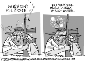 GUNS DON'T KILL PEOPLE by David Fitzsimmons