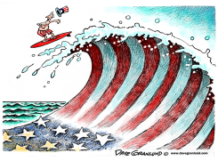 FLAG WAVE by Dave Granlund