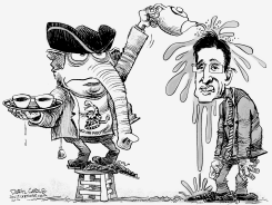 ERIC CANTOR Y EL PARTIDO DEL TE by Daryl Cagle