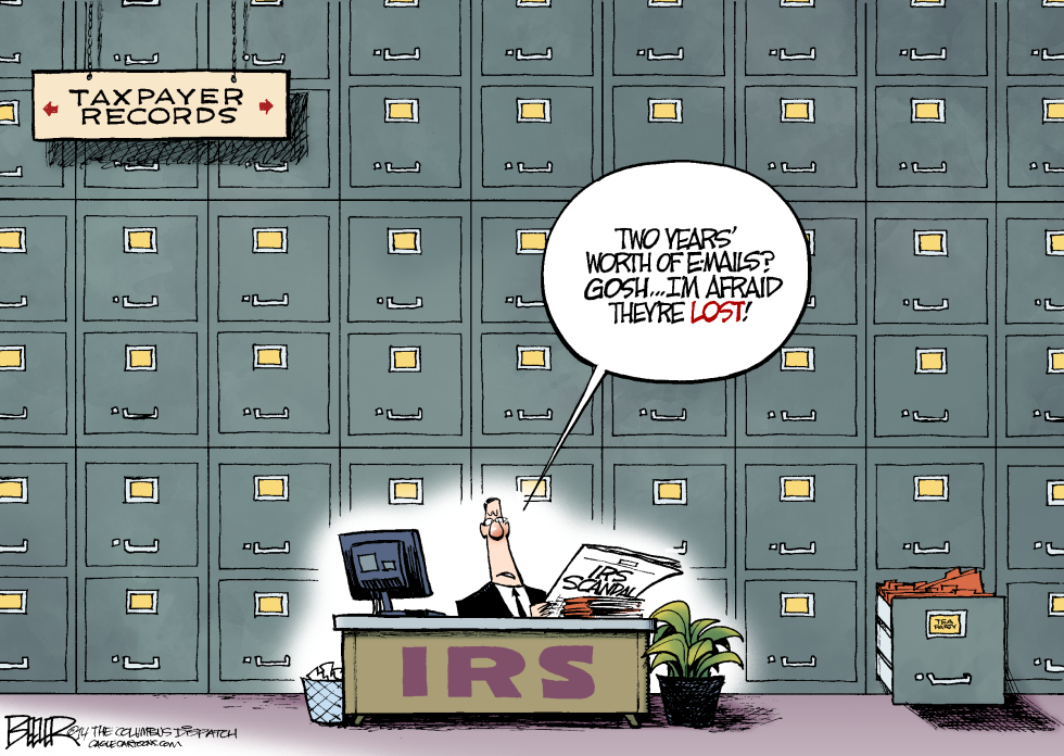  IRS LOST EMAILS by Nate Beeler