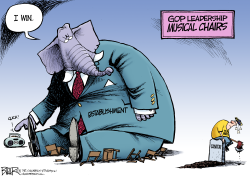 GOP MUSICAL CHAIRS by Nate Beeler