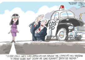 LOCAL MORMON POLICE  by Pat Bagley