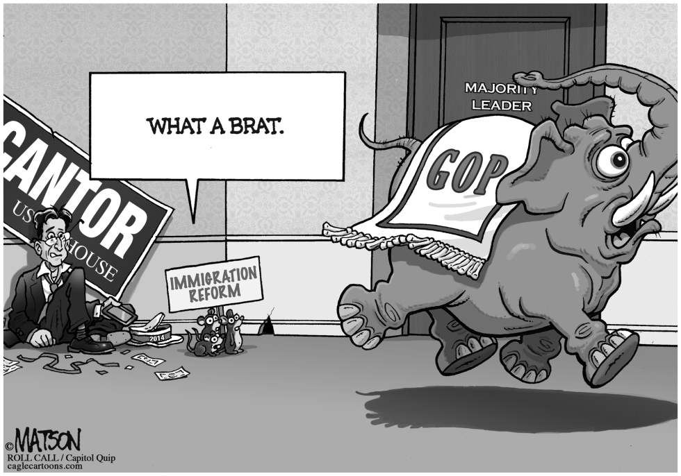  BRAT DEFEATS CANTOR DEFEATS IMMIGRATION REFORM by RJ Matson