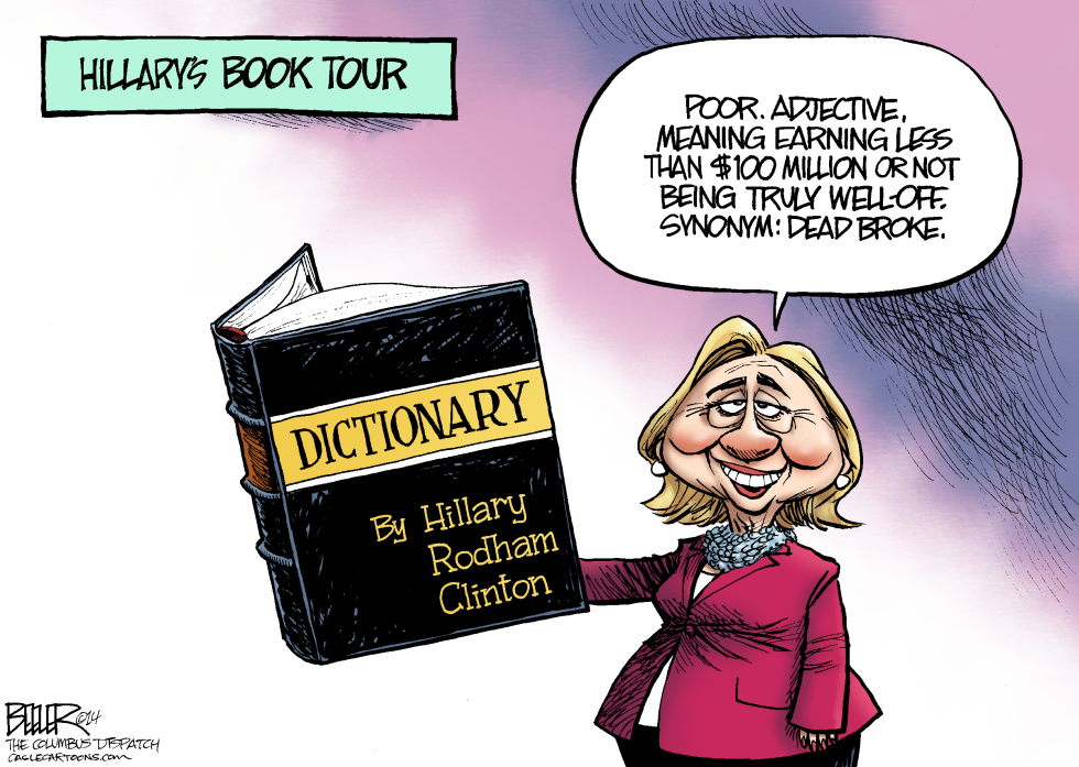  HILLARY BOOK TOUR by Nate Beeler