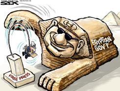 EGYPTIAN JOURNALISTS by Steve Sack