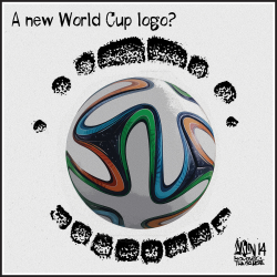 NEW WORLD CUP LOGO by Aislin