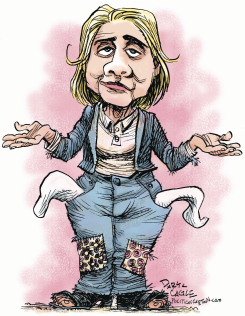 POOR HILLARY PORTRAIT by Daryl Cagle