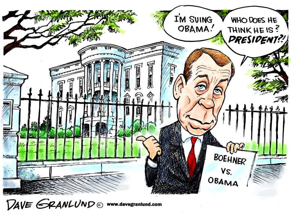  JOHN BOEHNER SUING OBAMA by Dave Granlund