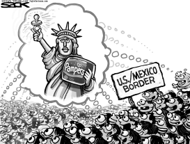 CHILDREN AT THE BORDER  by Steve Sack