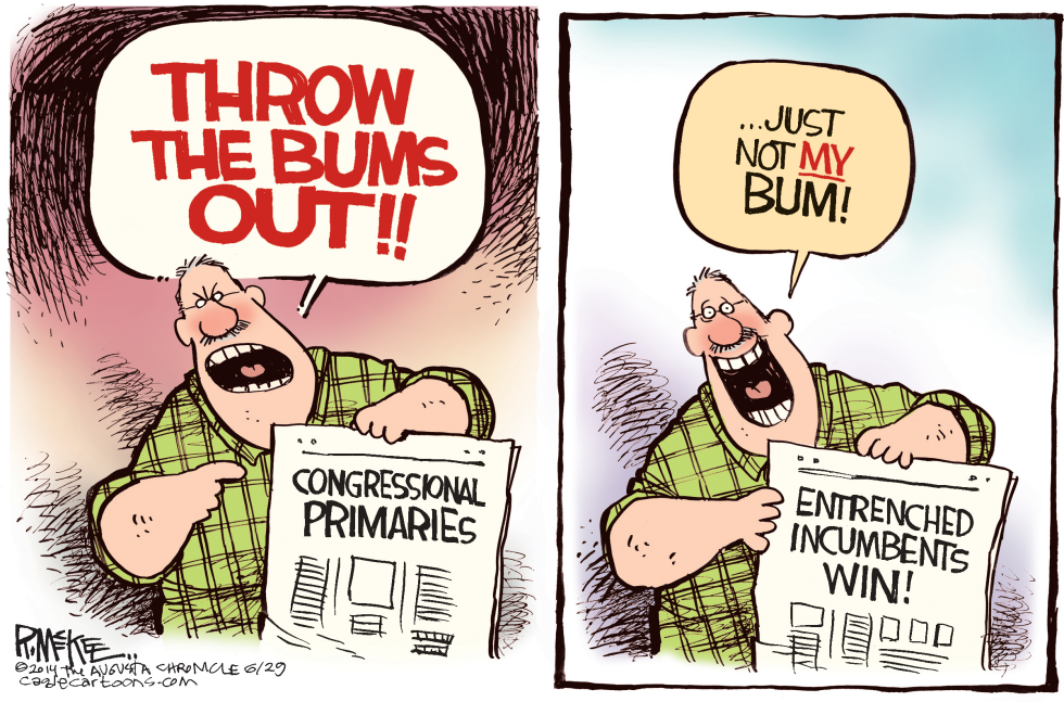  THROW THE BUMS OUT by Rick McKee