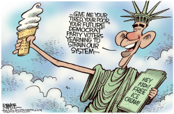 OBAMA STATUE OF LIBERTY by Rick McKee