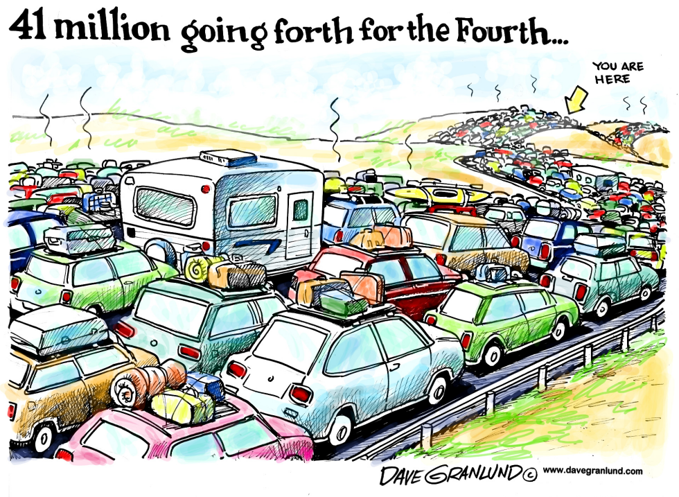  JULY 4TH TRAFFIC FORECAST by Dave Granlund