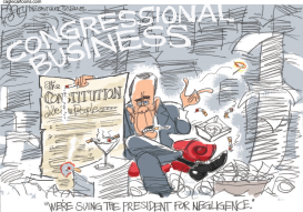 BOEHNER'S BURNING ISSUE by Pat Bagley