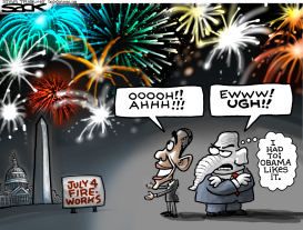 JULY 4 OBAMA by Steve Sack