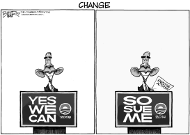 OBAMA CHANGES by Nate Beeler