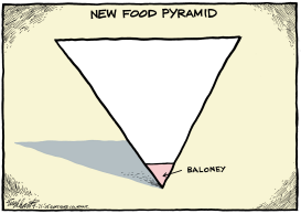 NEW FOOD PYRAMID by Bob Englehart