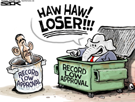 OBAMA GOP APPROVAL by Steve Sack