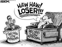 OBAMA/GOP APPROVAL by Steve Sack