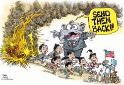 SEND BACK THOSE IMMIGRANT KIDS by Daryl Cagle