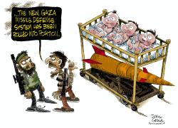 GAZA MISSILE DEFENSE SYSTEM by Daryl Cagle