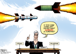 MIDDLE EAST ROCKETS by Nate Beeler