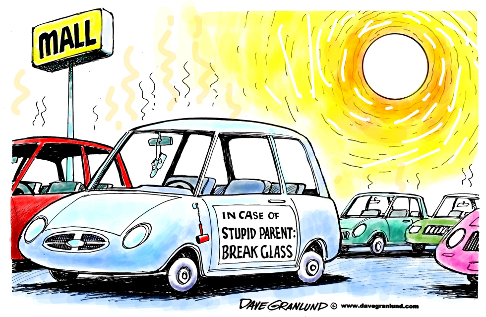  KIDS IN HOT CARS by Dave Granlund