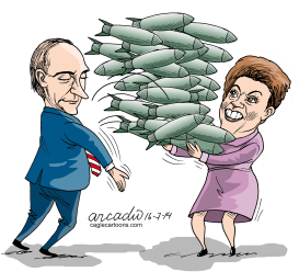 PUTIN DANDO ARMAS A DILMA by Arcadio Esquivel