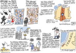 SALT LAKE CITY AND GAZA by Pat Bagley