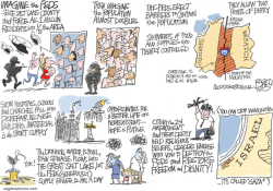 SALT LAKE CITY AND GAZA by Pat Bagley