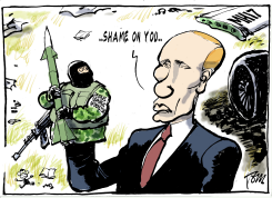 PUTIN AND UKRAINE SEPARATISTS by Tom Janssen