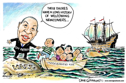 BORDER KIDS TO MASSACHUSETTS by Dave Granlund