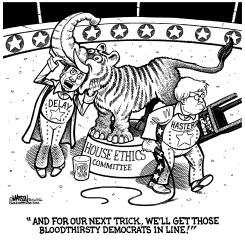 TOOTHLESS HOUSE ETHICS COMMITTEE TIGER by RJ Matson