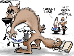 PUTIN WOLF TRAP by Steve Sack