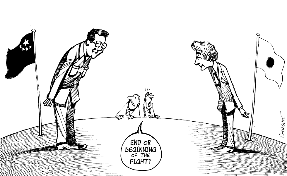  JAPAN APOLOGIZES TO CHINA by Patrick Chappatte