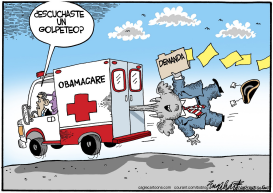 EL GOP DEMANDA A OBAMA  by Bob Englehart