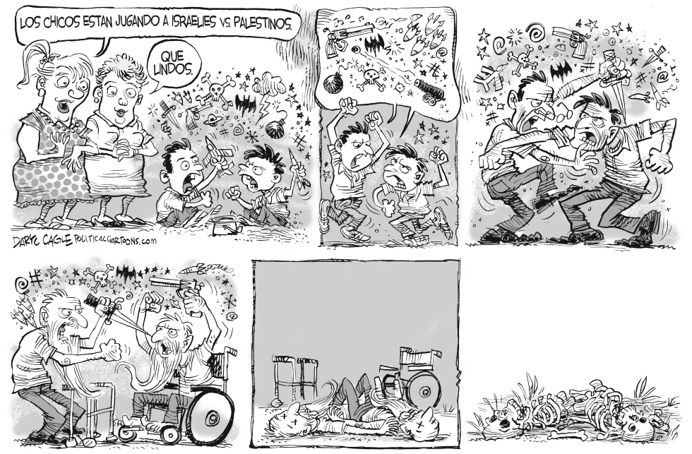  JUGANDO ISRAEL VS PALESTINOS by Daryl Cagle