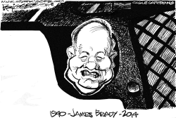 JAMES BRADY -RIP  by Milt Priggee